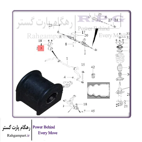 بوش میل تعادل جلو راست تیگو 7 پرو و 7 پرومکس