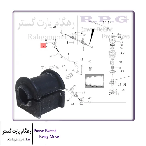 بوش میل تعادل جلو چپ ام وی ام X55 و X55 پرو